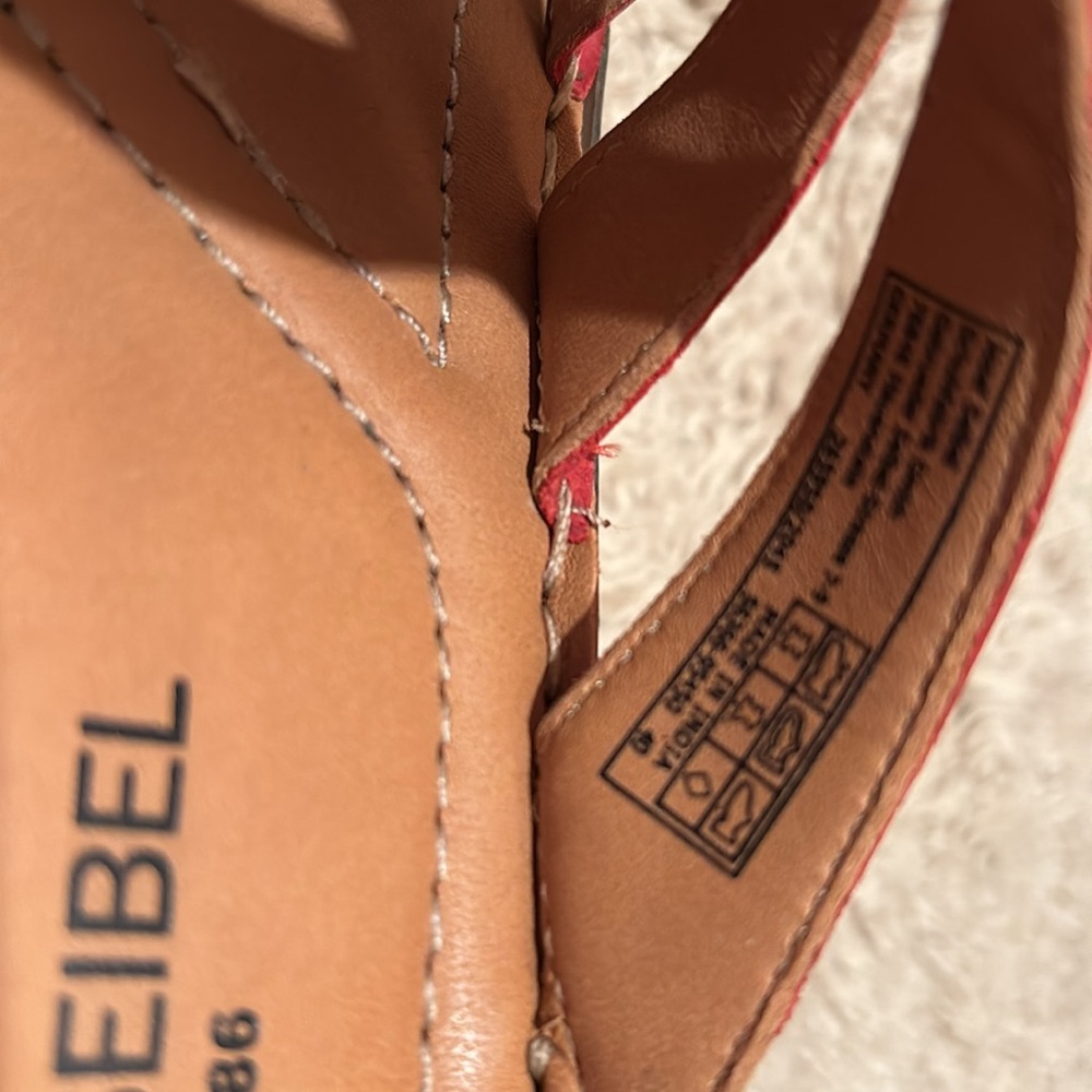 NWT JOSEF SEIBEL SANDALS 40 9 shoes red - Picture 6 of 10